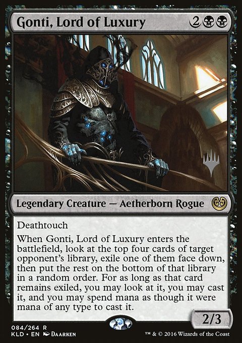 Gonti, Lord of Luxury, Kaladesh Promos #84p, Magic: The Gathering card
