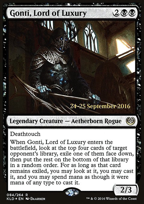 Gonti, Lord of Luxury, Kaladesh Promos #84s, Magic: The Gathering card