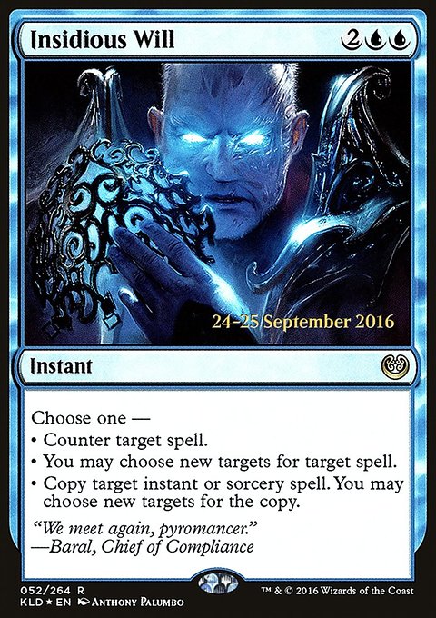 Insidious Will, Kaladesh Promos #52s, Magic: The Gathering card