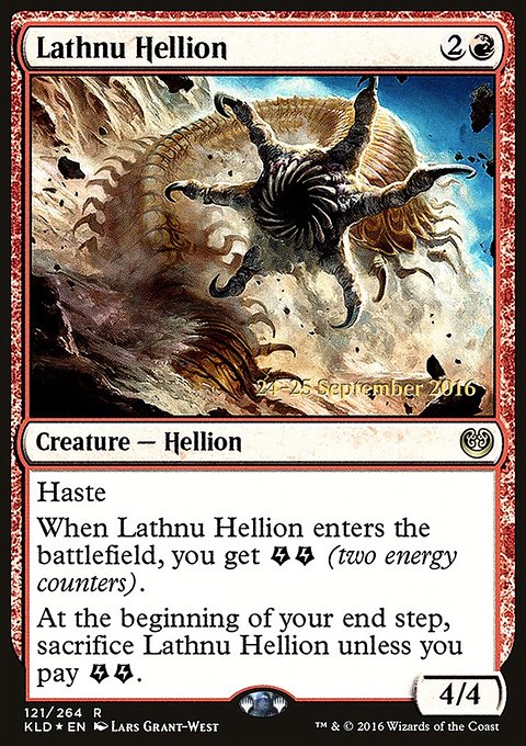 Lathnu Hellion, Kaladesh Promos #121s, Magic: The Gathering card