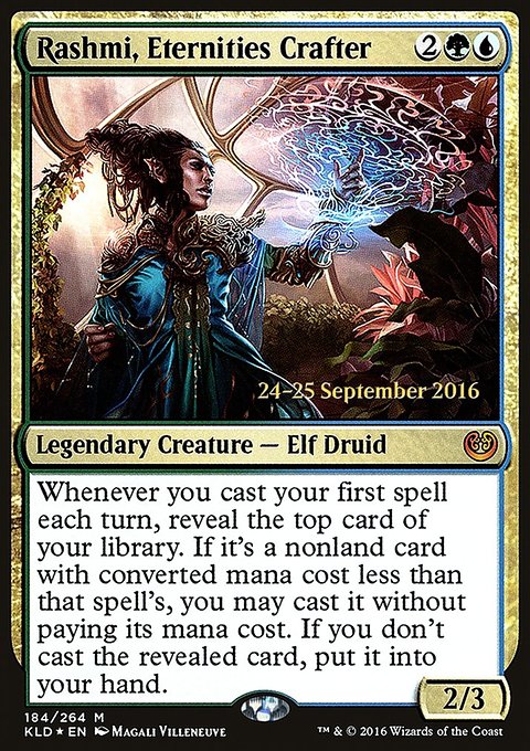 Rashmi, Eternities Crafter, Kaladesh Promos #184s, Magic: The Gathering card