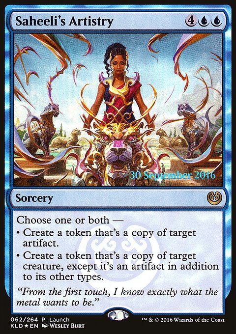 Saheeli's Artistry, Kaladesh Promos #62, Magic: The Gathering card