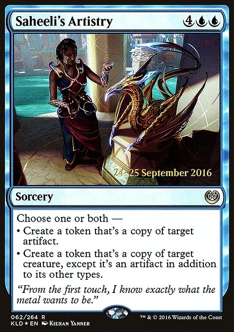 Saheeli's Artistry, Kaladesh Promos #62s, Magic: The Gathering card