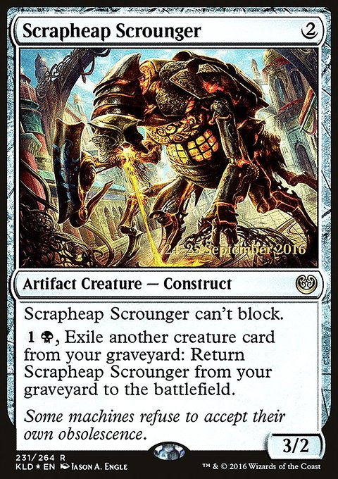 Scrapheap Scrounger, Kaladesh Promos #231s, Magic: The Gathering card