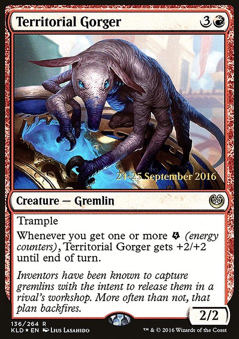 Territorial Gorger, Kaladesh Promos #136s, Magic: The Gathering card