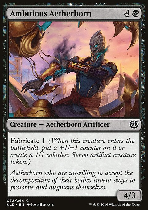 Ambitious Aetherborn, Kaladesh #72, Magic: The Gathering card
