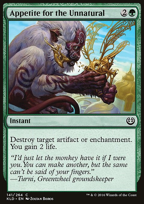 Appetite for the Unnatural, Kaladesh #141, Magic: The Gathering card