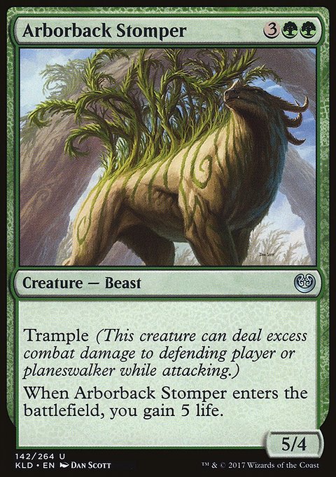 Arborback Stomper, Kaladesh #142†, Magic: The Gathering card