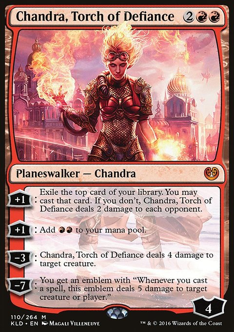 Chandra, Torch of Defiance, Kaladesh #110, Magic: The Gathering card