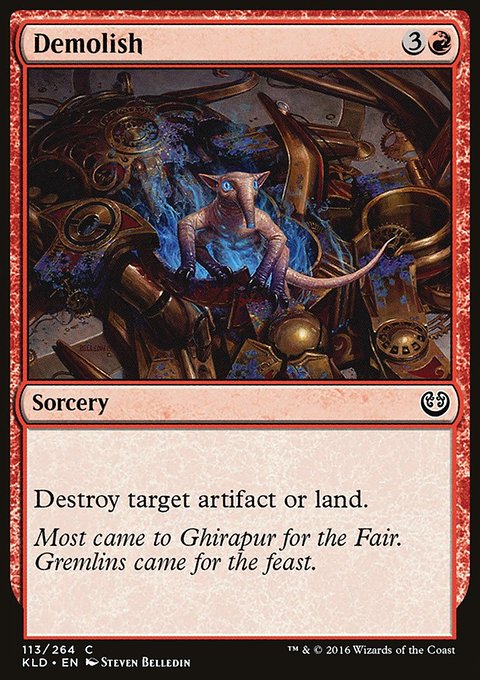 Demolish, Kaladesh #113, Magic: The Gathering card