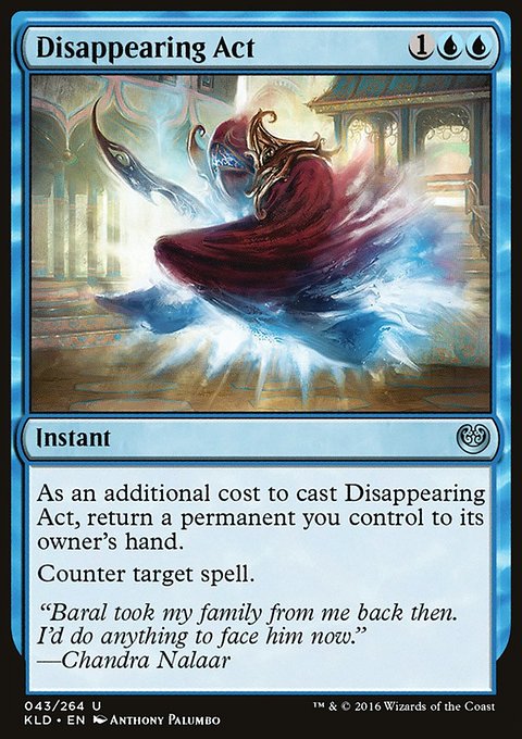 Disappearing Act, Kaladesh #43, Magic: The Gathering card