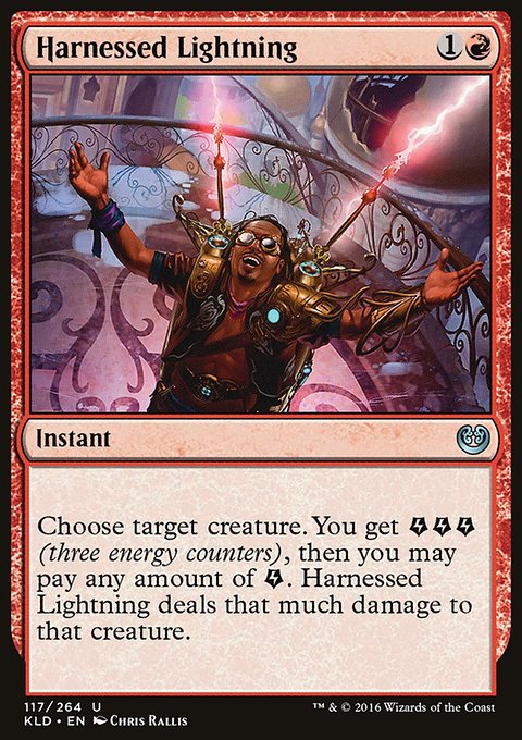 Harnessed Lightning, Kaladesh #117, Magic: The Gathering card