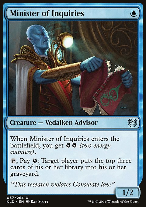 Minister of Inquiries, Kaladesh #57, Magic: The Gathering card