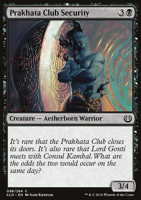 Prakhata Club Security, Kaladesh #98, Magic: The Gathering card