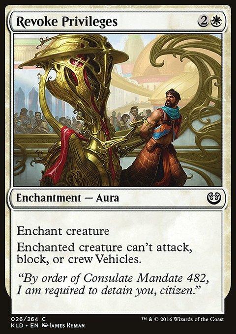 Revoke Privileges, Kaladesh #26, Magic: The Gathering card