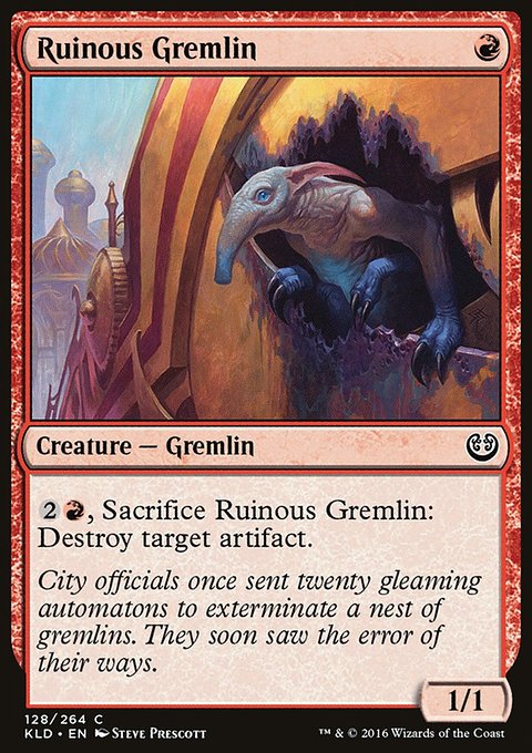 Ruinous Gremlin, Kaladesh #128, Magic: The Gathering card