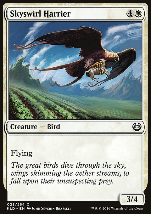 Skyswirl Harrier, Kaladesh #28, Magic: The Gathering card