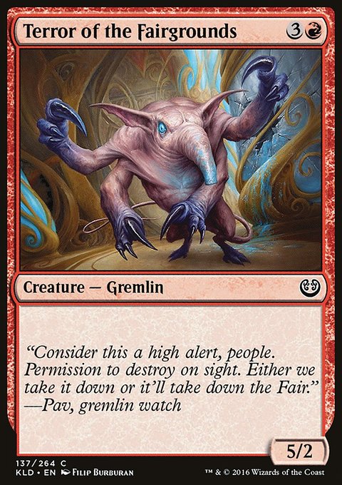 Terror of the Fairgrounds, Kaladesh #137, Magic: The Gathering card