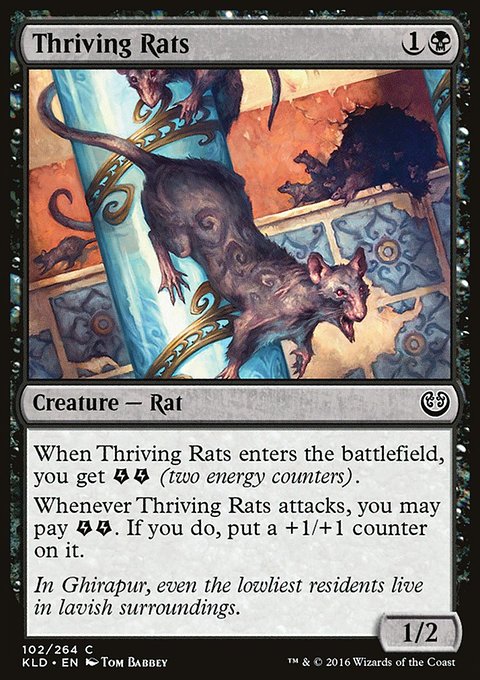Thriving Rats, Kaladesh #102, Magic: The Gathering card