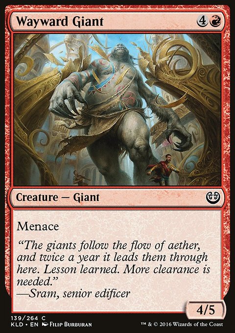Wayward Giant, Kaladesh #139, Magic: The Gathering card