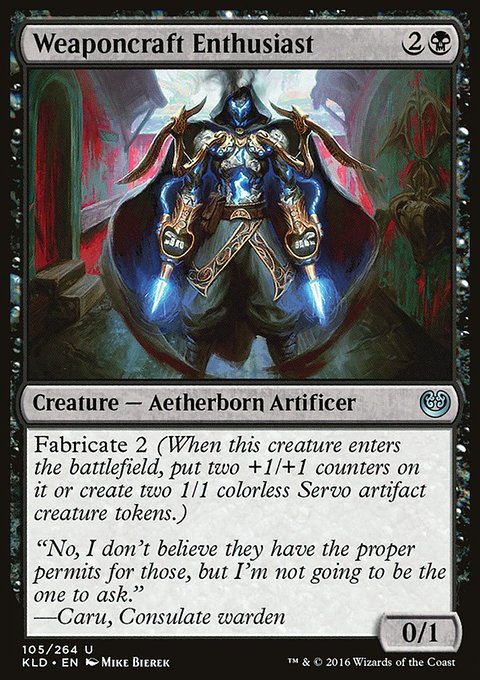 Weaponcraft Enthusiast, Kaladesh #105, Magic: The Gathering card