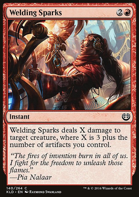 Welding Sparks, Kaladesh #140, Magic: The Gathering card