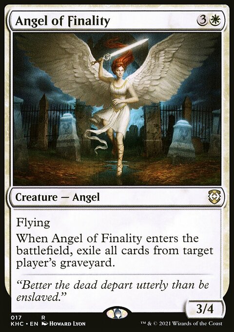 Angel of Finality, Kaldheim Commander #17, Magic: The Gathering card