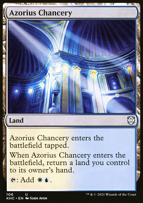 Azorius Chancery, Kaldheim Commander #106, Magic: The Gathering card