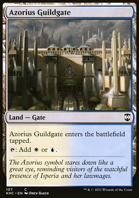 Azorius Guildgate, Kaldheim Commander #107, Magic: The Gathering card