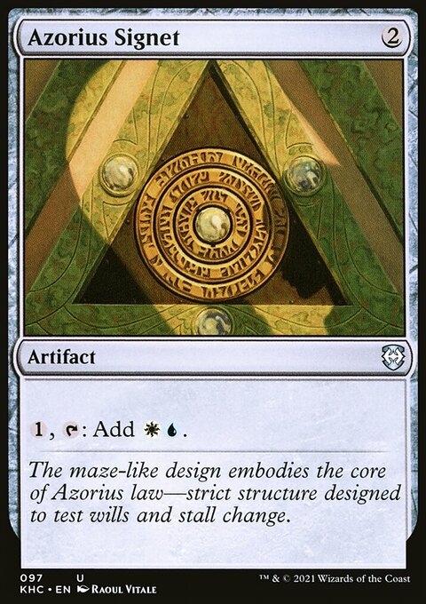 Azorius Signet, Kaldheim Commander #97, Magic: The Gathering card