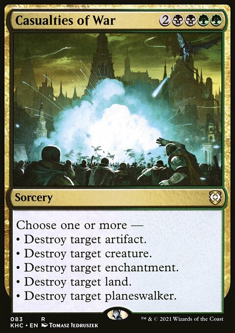 Casualties of War, Kaldheim Commander #83, Magic: The Gathering card