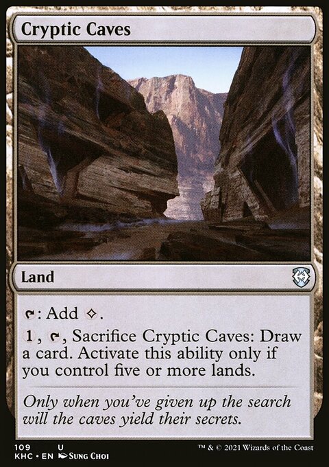 Cryptic Caves, Kaldheim Commander #109, Magic: The Gathering card