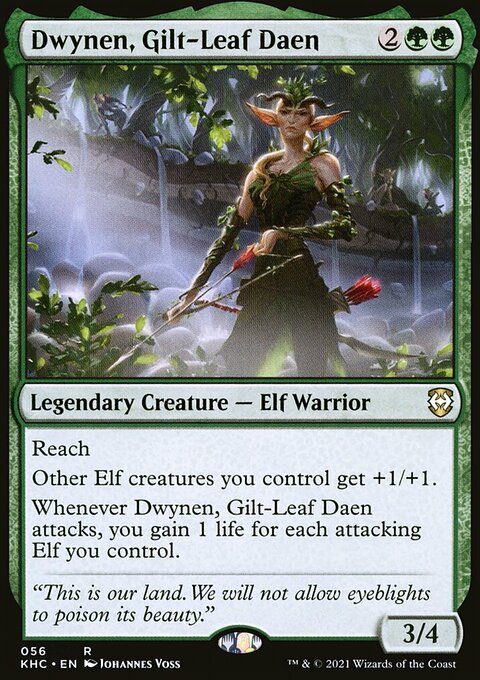 Dwynen, Gilt-Leaf Daen, Kaldheim Commander #56, Magic: The Gathering card