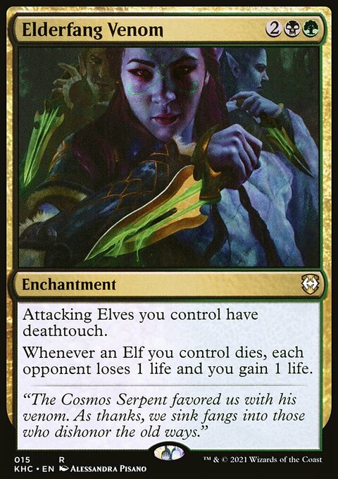 Elderfang Venom, Kaldheim Commander #15, Magic: The Gathering card