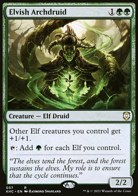 Elvish Archdruid, Kaldheim Commander #57, Magic: The Gathering card