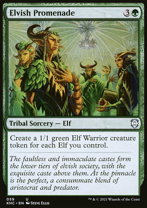 Elvish Promenade, Kaldheim Commander #59, Magic: The Gathering card