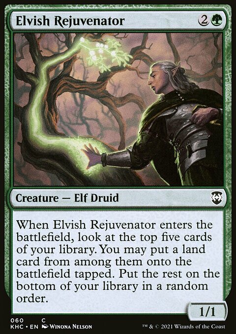 Elvish Rejuvenator, Kaldheim Commander #60, Magic: The Gathering card