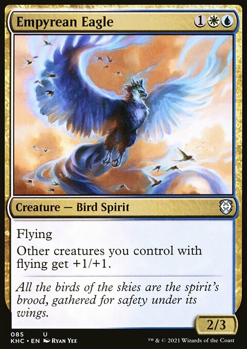 Empyrean Eagle, Kaldheim Commander #85, Magic: The Gathering card