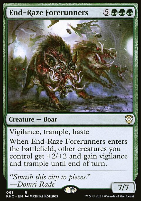 End-Raze Forerunners, Kaldheim Commander #61, Magic: The Gathering card