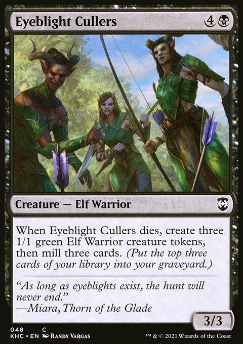 Eyeblight Cullers, Kaldheim Commander #48, Magic: The Gathering card
