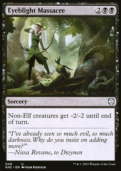 Eyeblight Massacre, Kaldheim Commander #49, Magic: The Gathering card