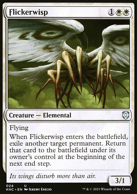 Flickerwisp, Kaldheim Commander #24, Magic: The Gathering card