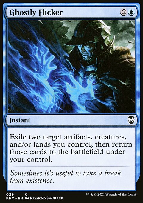 Ghostly Flicker, Kaldheim Commander #39, Magic: The Gathering card