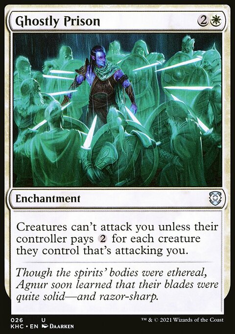 Ghostly Prison, Kaldheim Commander #26, Magic: The Gathering card