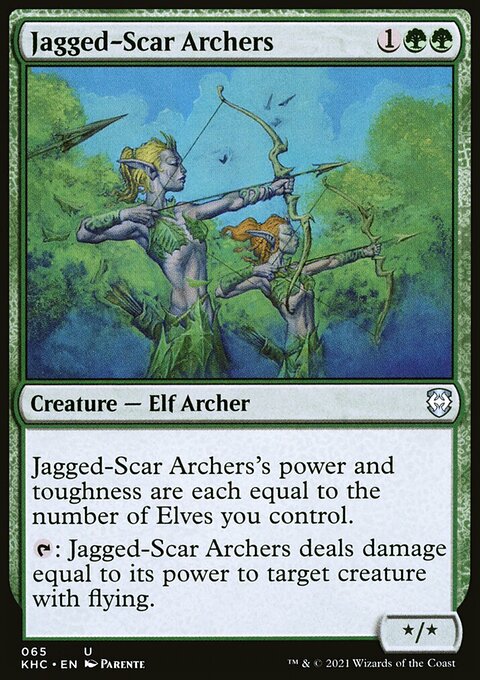 Jagged-Scar Archers, Kaldheim Commander #65, Magic: The Gathering card