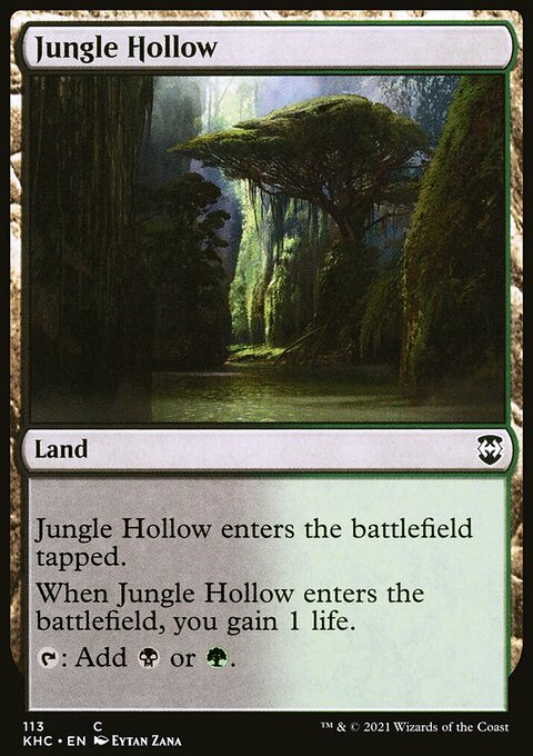 Jungle Hollow, Kaldheim Commander #113, Magic: The Gathering card