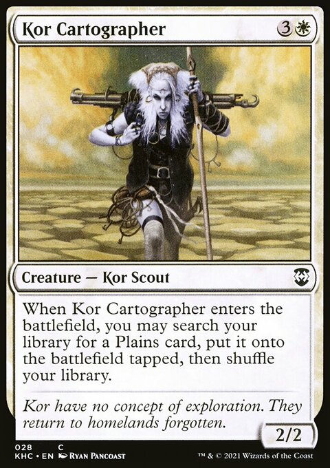 Kor Cartographer, Kaldheim Commander #28, Magic: The Gathering card