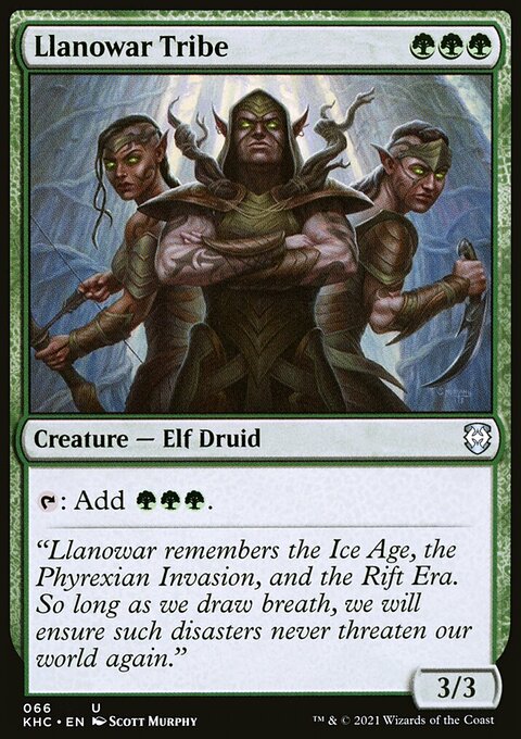 Llanowar Tribe, Kaldheim Commander #66, Magic: The Gathering card