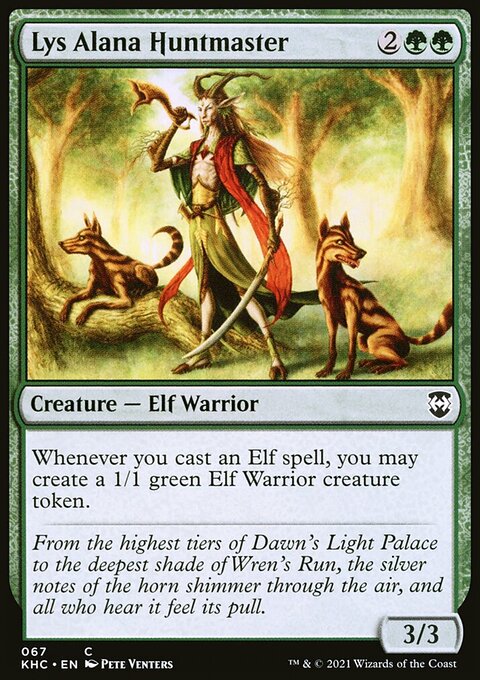 Lys Alana Huntmaster, Kaldheim Commander #67, Magic: The Gathering card