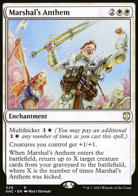 Marshal's Anthem, Kaldheim Commander #29, Magic: The Gathering card